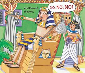 Illustration by Ilene Richard of Pharaoh saying 