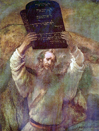 Moses with the Tables of the Law by Rembrandt (1600s)