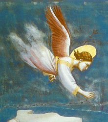 An Angel from a painting titled The Dream of Joachim, by Giotto c. 1305