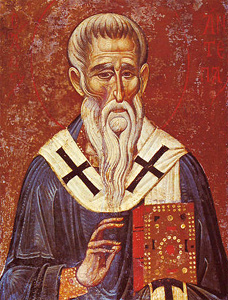 Saint Antipas of Pergamum, 13th century painting, Saint Cathrine's Monestary, Egypt