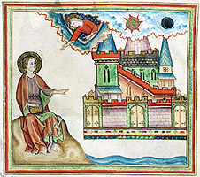 New Jerusalem from the Manuscript of the Apocalypse, 1320s (Normandy). Via Metropolitan Museum of Art