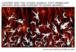 Lucifer and Angels thrown out of heaven (ourfatherschildren)