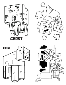 Minecraft Mini Coloring Book Page 2