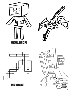 Minecraft Mini Coloring Book Page 3