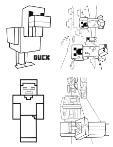 Minecraft Mini Coloring Book Page 4