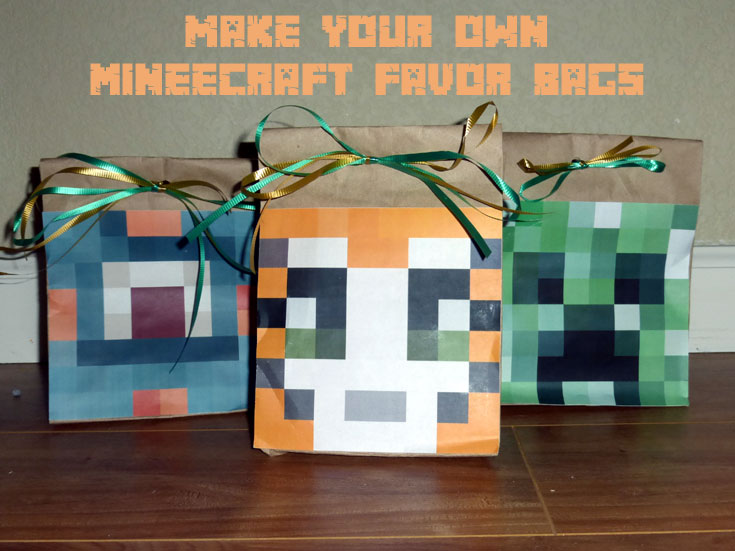 Make Your Own Minecraft Party Favor Bags - Jessica's Corner of
