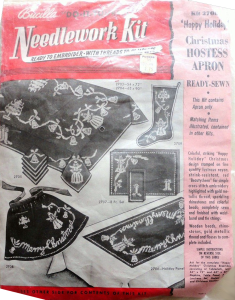 Bucilla Kit #2708 Happy Holiday Christmas Hostess Apron