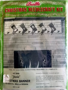 Bucilla Kit 3046 Christmas Banner from 1969