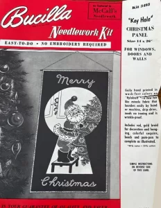 Bucilla Kit 3493 Keyhole Christmas Panel from 1958